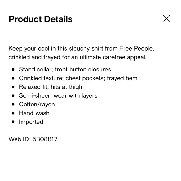 Free People White Lightweight Button Down Shirt - Picture 13 of 14